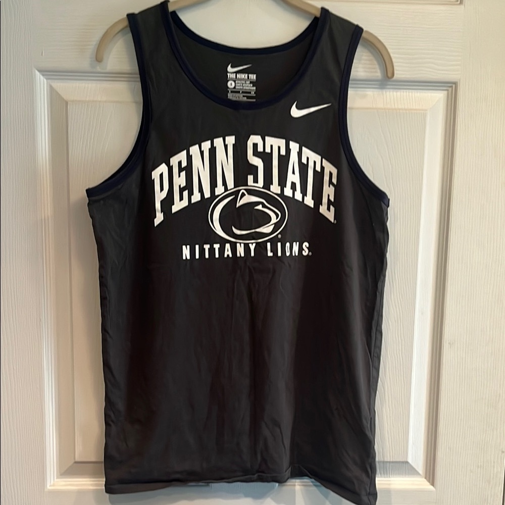 Nike Gray and Blue Athletic Tank Top